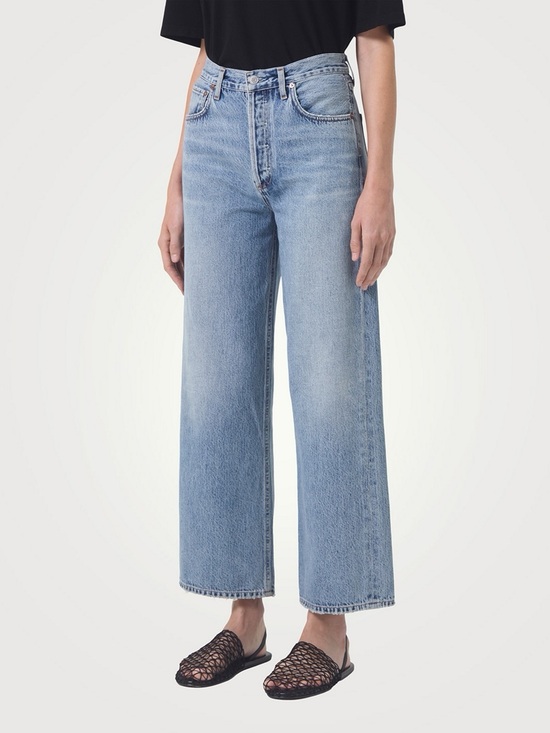 Agolde Denim - AGOLDE Ren Jeans Size 28 High Rise Straight Leg Light Wash Cropped 90s Denim